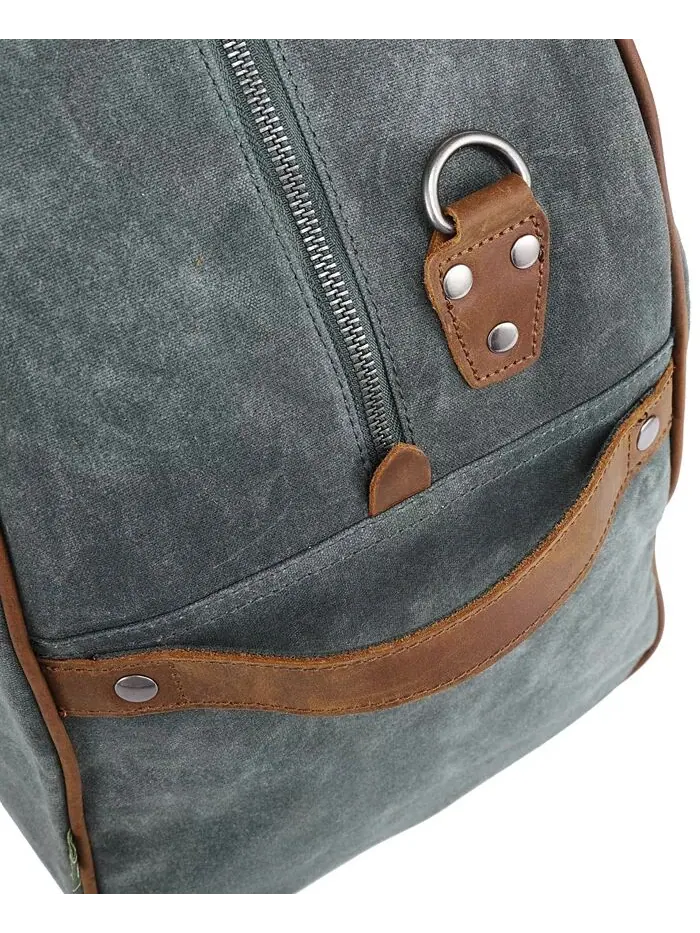 Дорожная сумка из вощеного холста Stone Creek TSD BRAND — изображение 6 из 9, бирюзовый