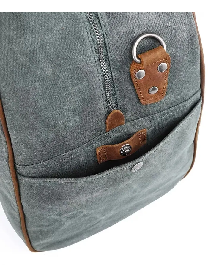 Дорожная сумка из вощеного холста Stone Creek TSD BRAND — изображение 7 из 9, бирюзовый
