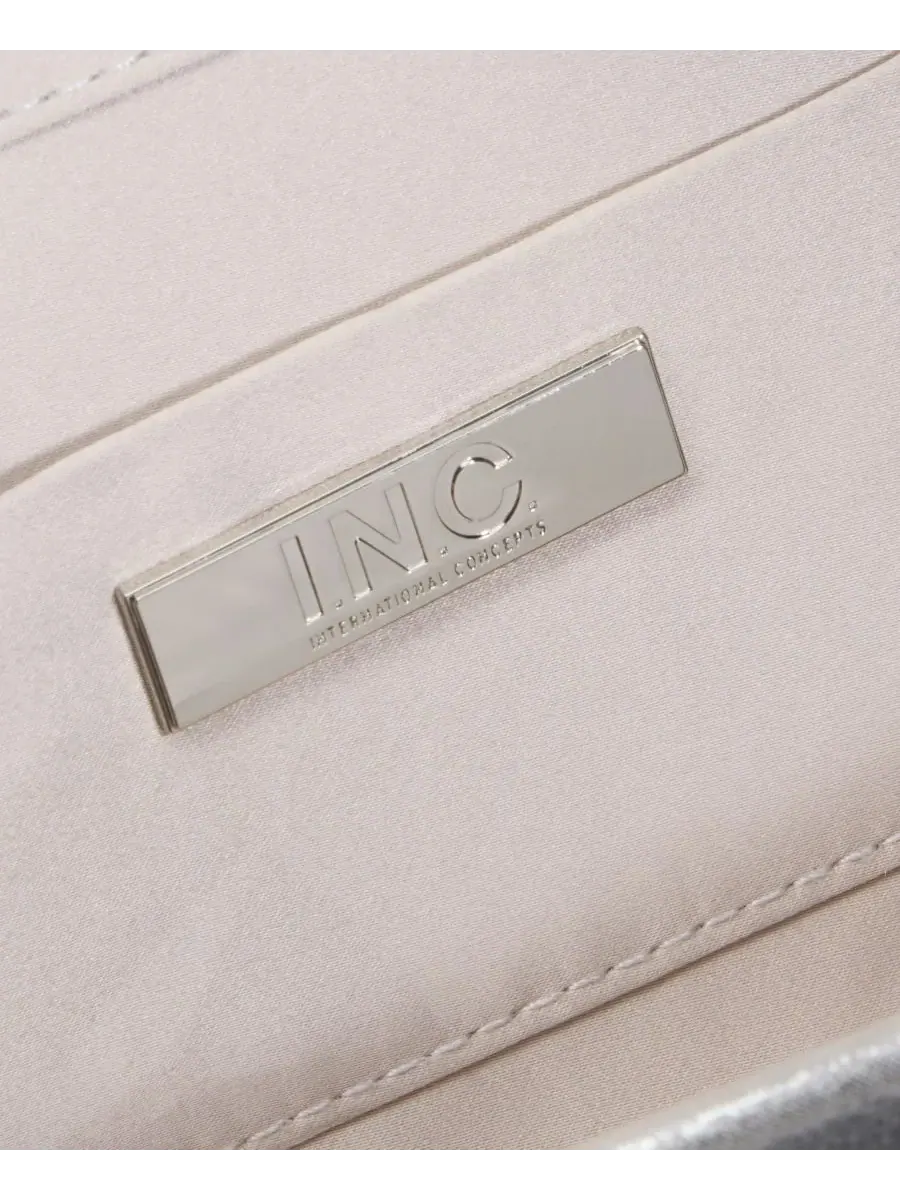 Клатч Caitlin Pearl I.N.C. International Concepts — изображение 3 из 7, серебристый