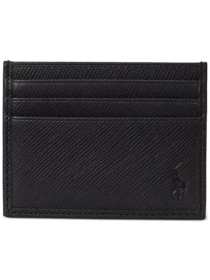 Мужской картхолдер из кожи Saffiano Polo Ralph Lauren — изображение 1 из 2, черный
