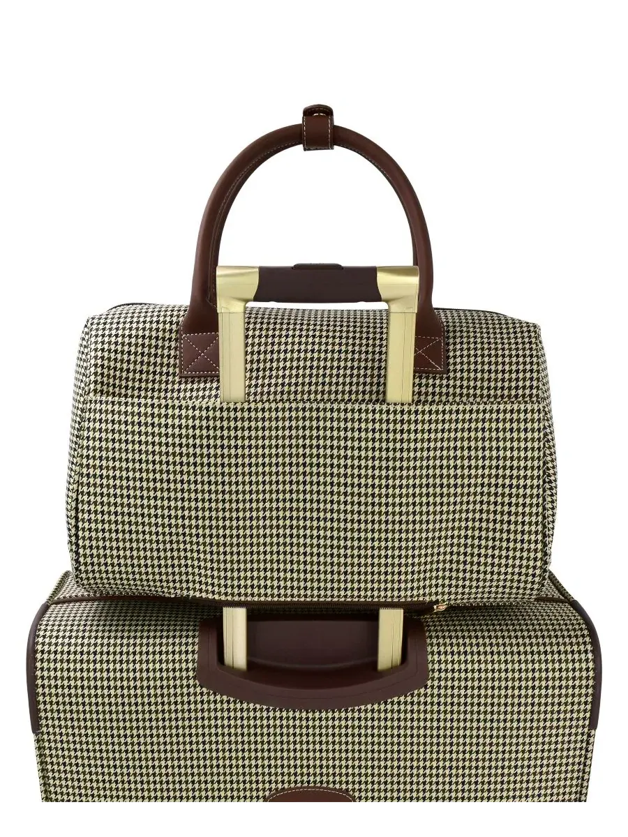 Дорожная сумка 40 см с принтом Houndstooth Cambridge London Fog — изображение 2 из 6, оливковый