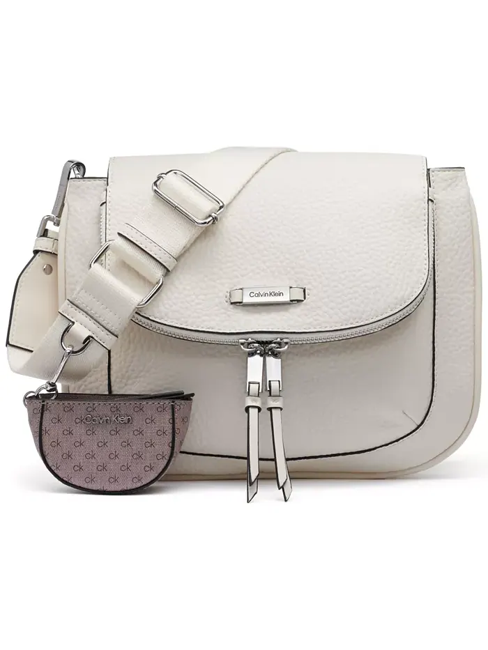 Белая сумка через плечо Zulle Zip-Around Crossbody от Calvin Klein