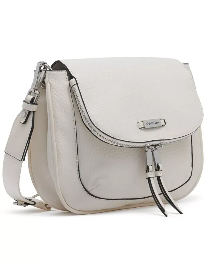 Белая сумка через плечо Zulle Zip-Around Crossbody от Calvin Klein — изображение 3 из 5, белый
