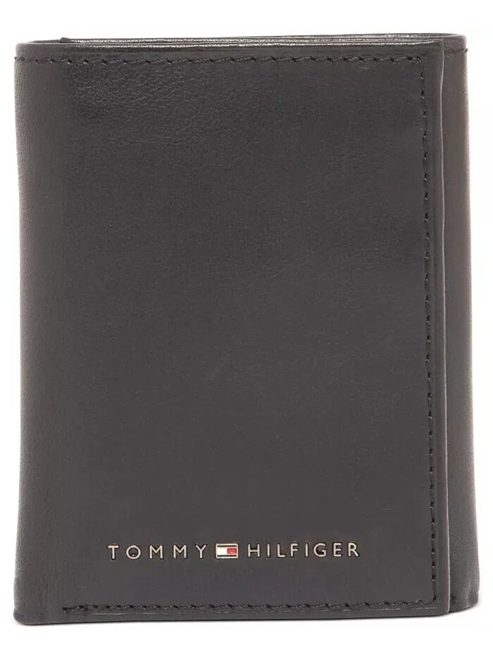 Коллекция мужских кожаных кошельков тройного сложения Tommy Hilfiger — изображение 1 из 3, бежевый