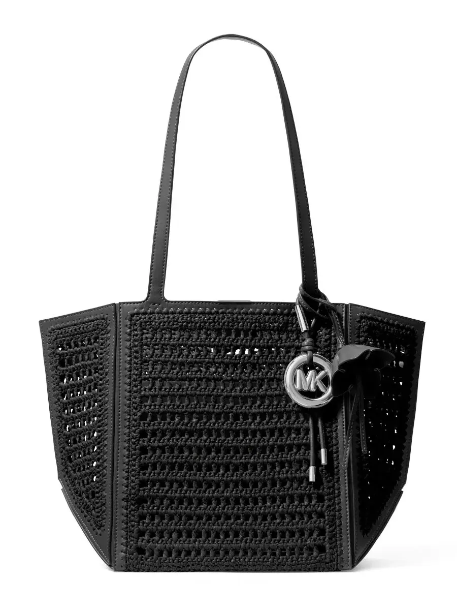 Сумка женская средняя тоут Michael Kors Jordi Convertible Cinched — изображение 1 из 3, черный/черный