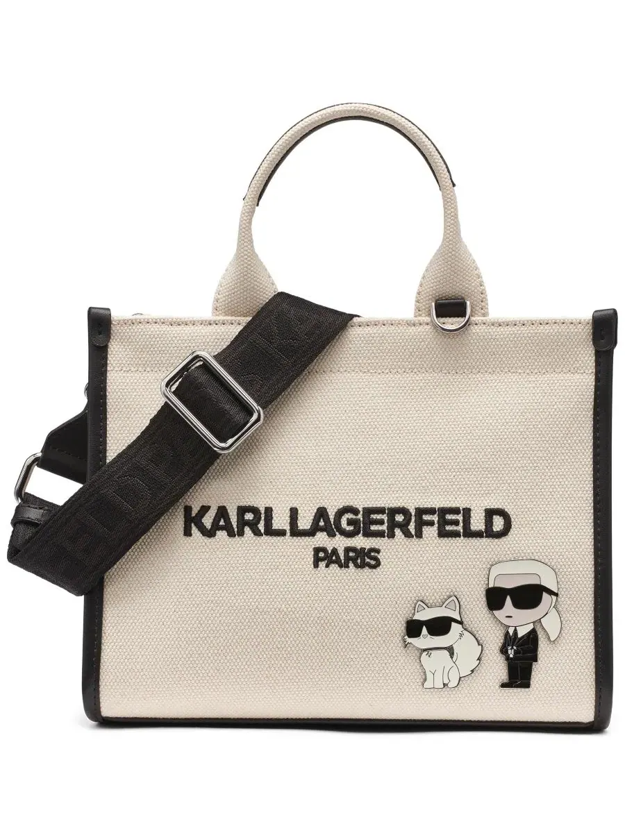 Маленькая сумка-саквояж Кристина Karl Lagerfeld Paris — изображение 1 из 5, натуральный/черный