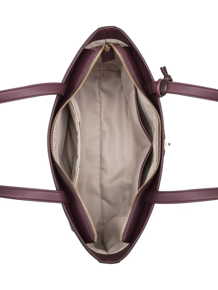 Сумка-тоут для ноутбука Khora Laptop Large Tote Nine West — изображение 4 из 4, темный коричневый