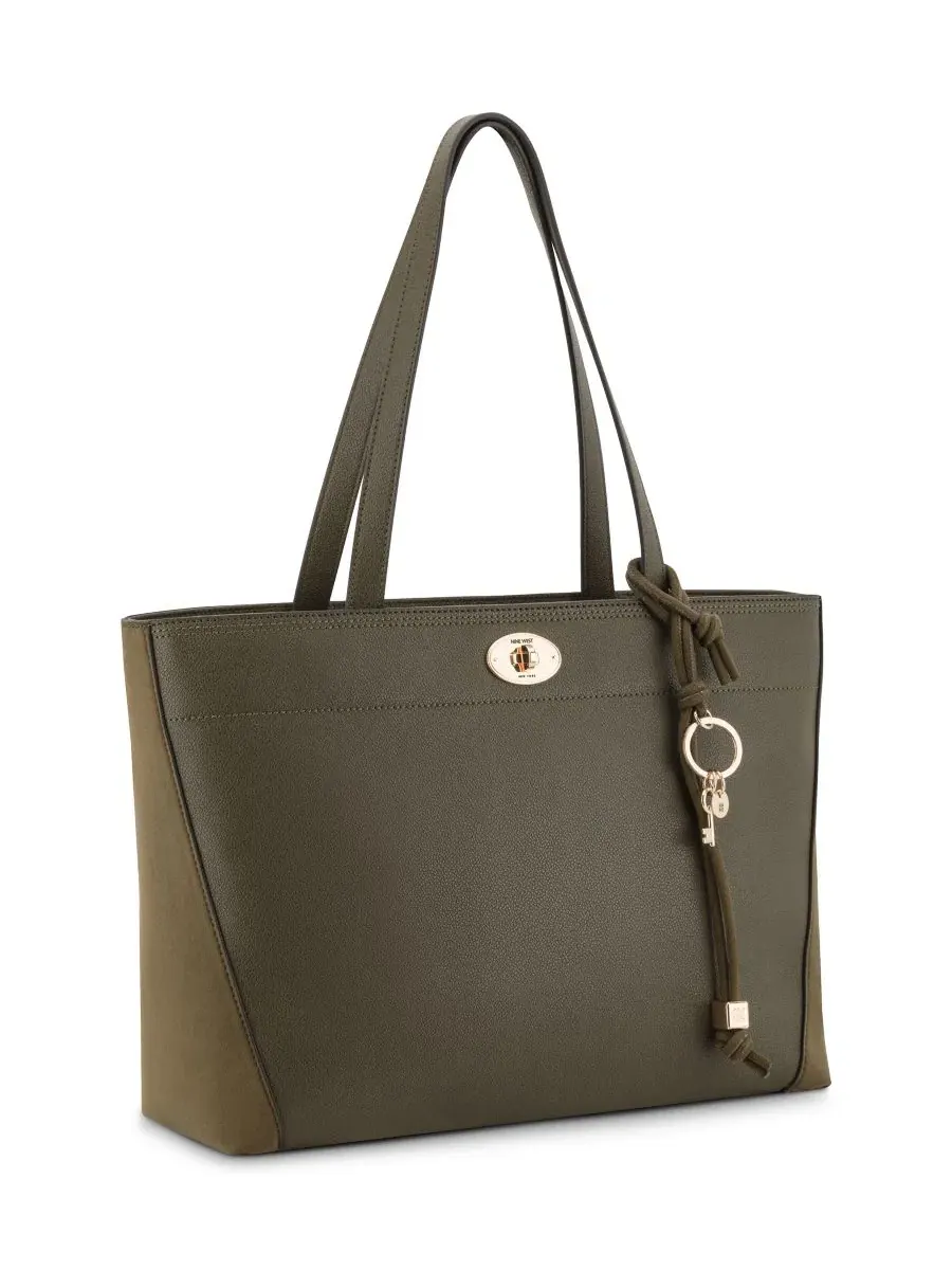 Сумка-тоут с отделением для ноутбука Khora Laptop Large Nine West — изображение 3 из 5, оливковый