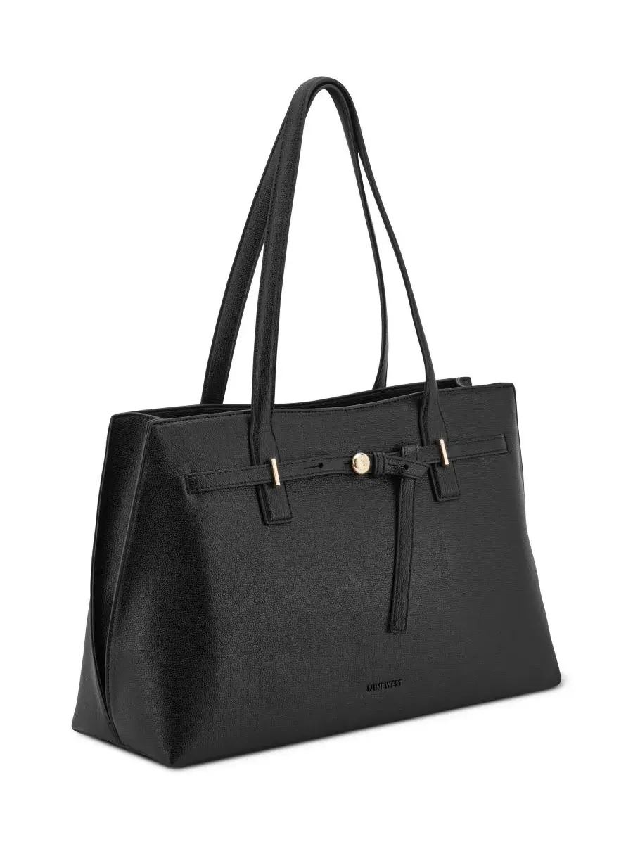 Сумка-шопер с дизайном Tayci Laptop Large Tote Nine West — изображение 3 из 4, черный