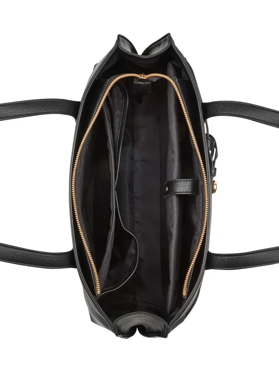 Сумка-шопер с дизайном Tayci Laptop Large Tote Nine West — изображение 4 из 4, черный