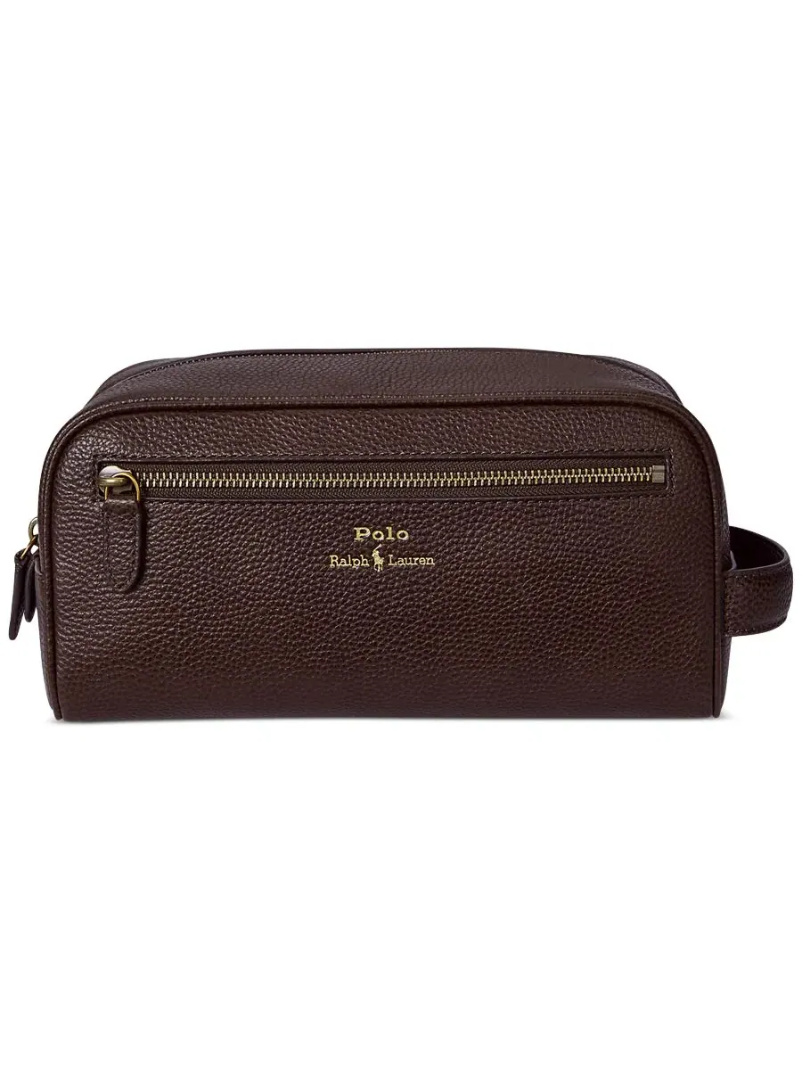 Мужской дорожный футляр из зернистой кожи Polo Ralph Lauren — 1