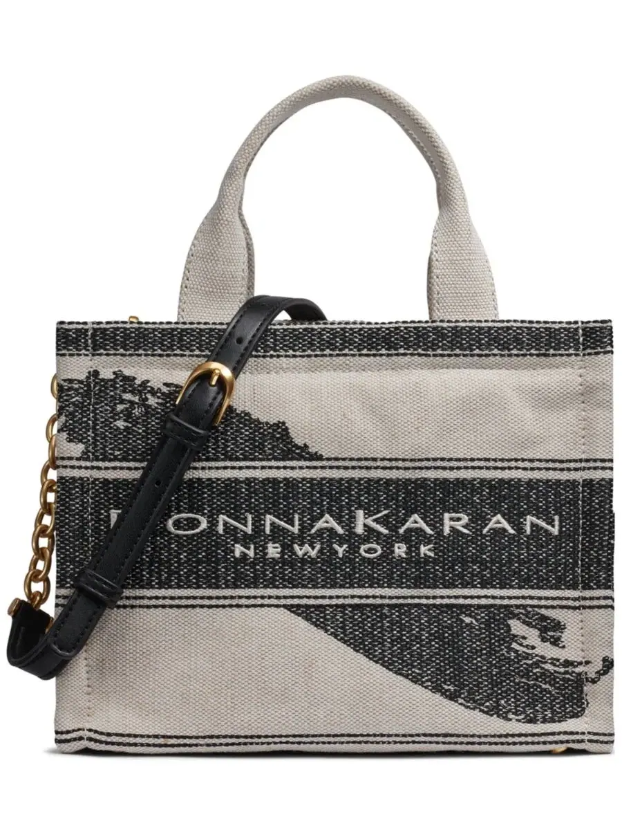 Маленькая сумка-тоут из мериносовой хлопчатобумажной ткани Donna Karan New York