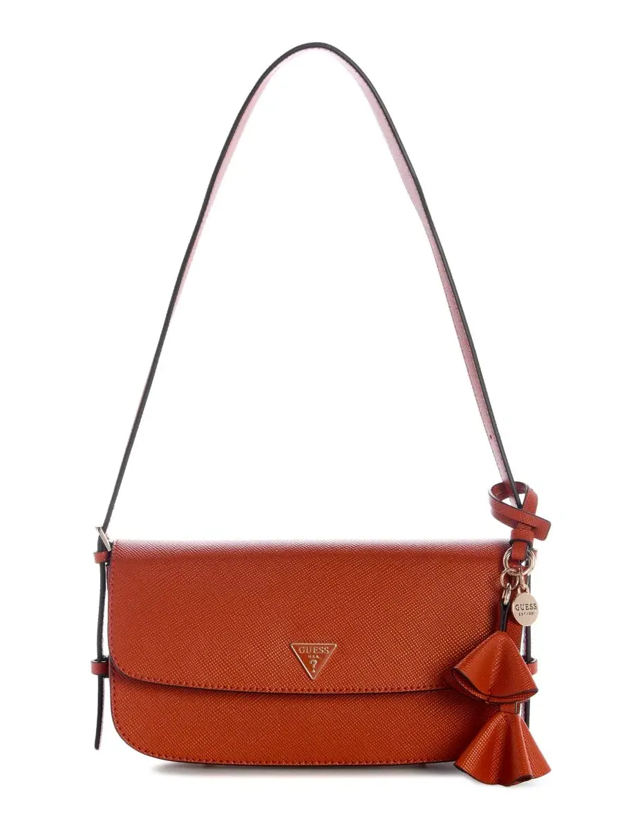 Сумка через плечо с откидным клапаном Danielle Flap Small Shoulder Handbag GUESS — изображение 1 из 5, оранжевый