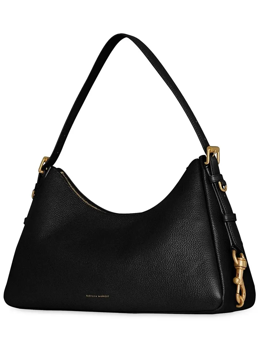 Большая сумка через плечо Mia из зернистой кожи Rebecca Minkoff — изображение 2 из 3, черный
