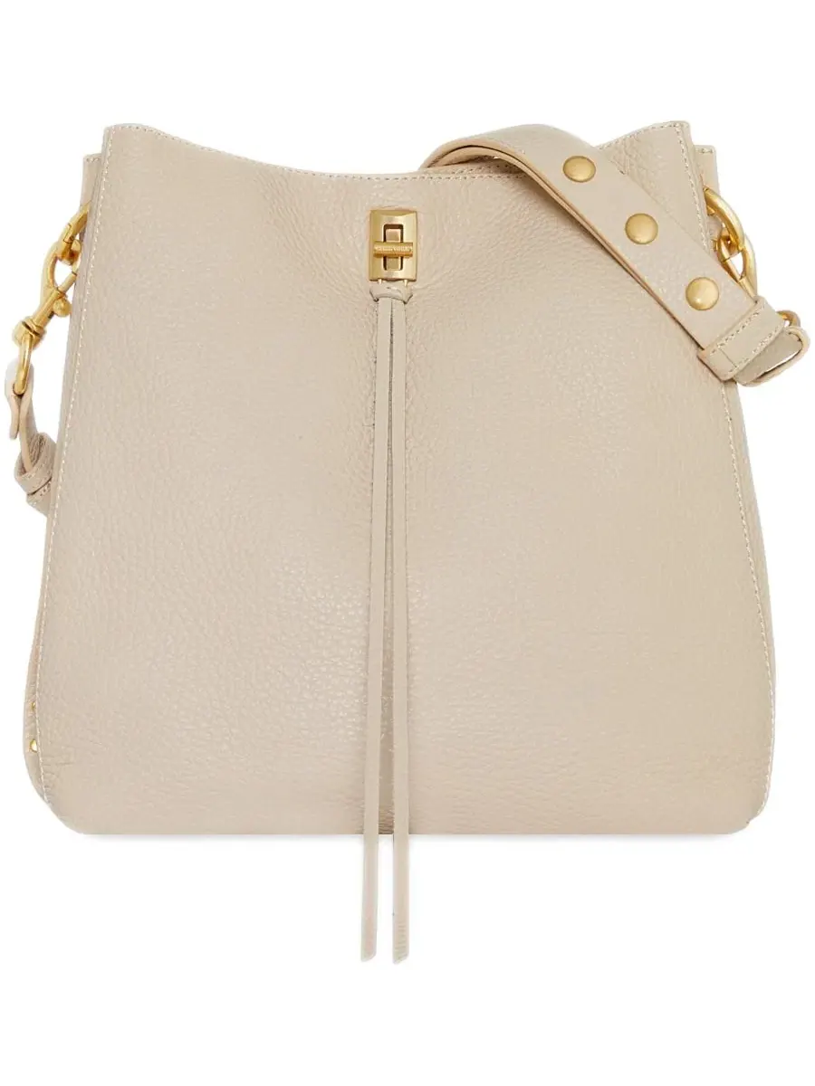 Сумка через плечо Darren Small из кожи с поворотным замком Rebecca Minkoff — изображение 1 из 3, серый