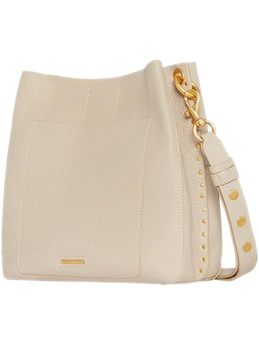 Сумка через плечо Darren Small из кожи с поворотным замком Rebecca Minkoff — изображение 2 из 3, серый
