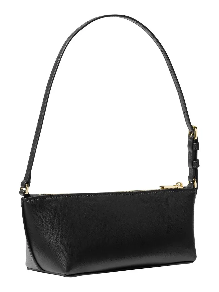 Сумка малая 100% натуральная кожа Michael Kors Laila East West Leather Pouchette — изображение 2 из 4, черный