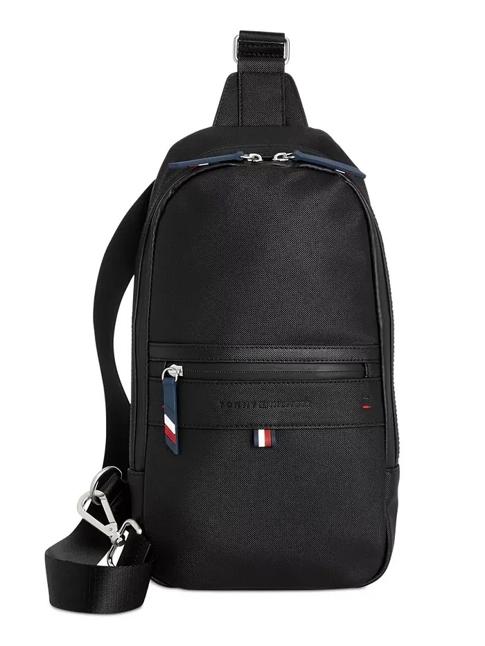 Мужская эмбоссированная поясная сумка Leo Logo с лямкой через плечо Tommy Hilfiger — 1