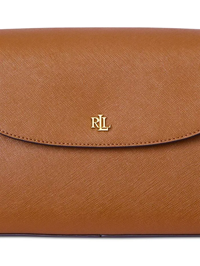 Шиллар Маленькая Кожаная Сумка Через Плечо Lauren Ralph Lauren — изображение 7 из 8, бежевый