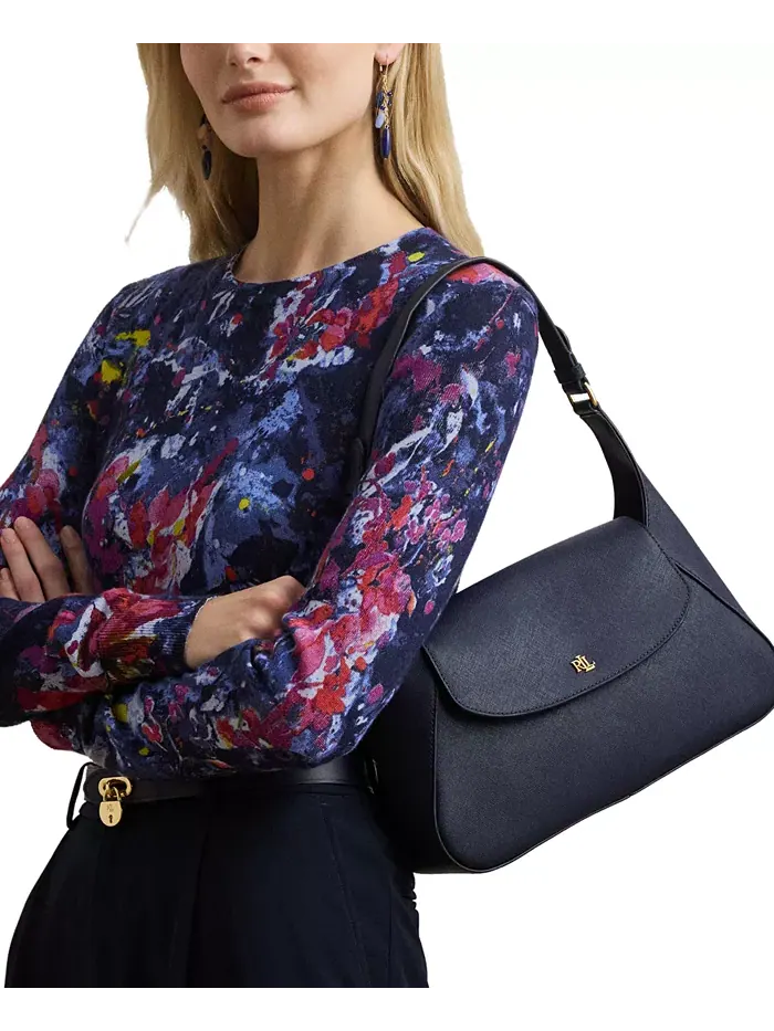 Шиллар Маленькая Кожаная Сумка Через Плечо Lauren Ralph Lauren — изображение 2 из 7, темно-синий
