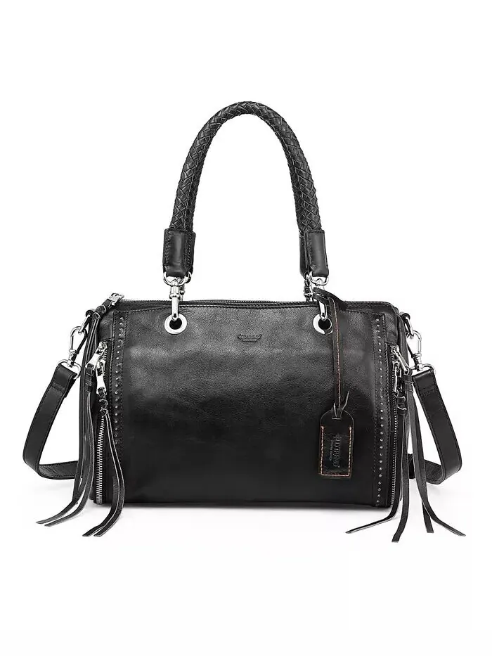 Женская сумка-портфель Lily из натуральной кожи OLD TREND — изображение 1 из 12, черный