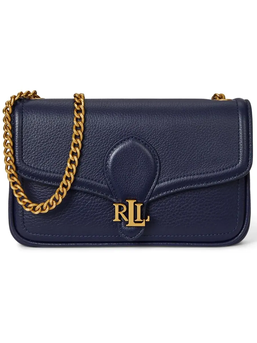 Маленький кошелек через плечо Bradley из зернистой кожи Lauren Ralph Lauren — изображение 1 из 7, темно-синий
