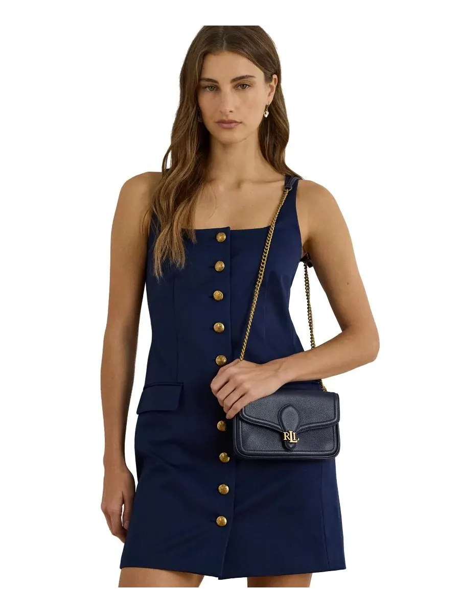 Маленький кошелек через плечо Bradley из зернистой кожи Lauren Ralph Lauren — изображение 2 из 7, темно-синий
