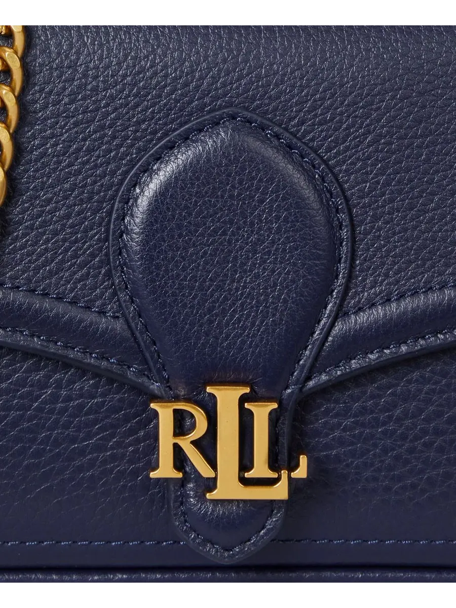 Маленький кошелек через плечо Bradley из зернистой кожи Lauren Ralph Lauren — изображение 6 из 7, темно-синий