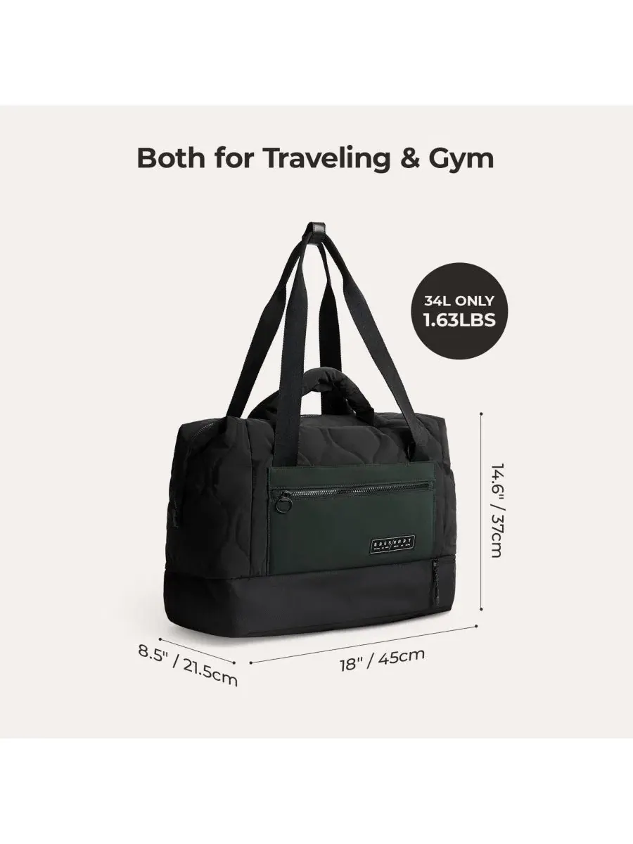Сумка для ноутбука Walker 34 л с отделением для обуви, цвет мандариновый Bagsmart — изображение 2 из 11