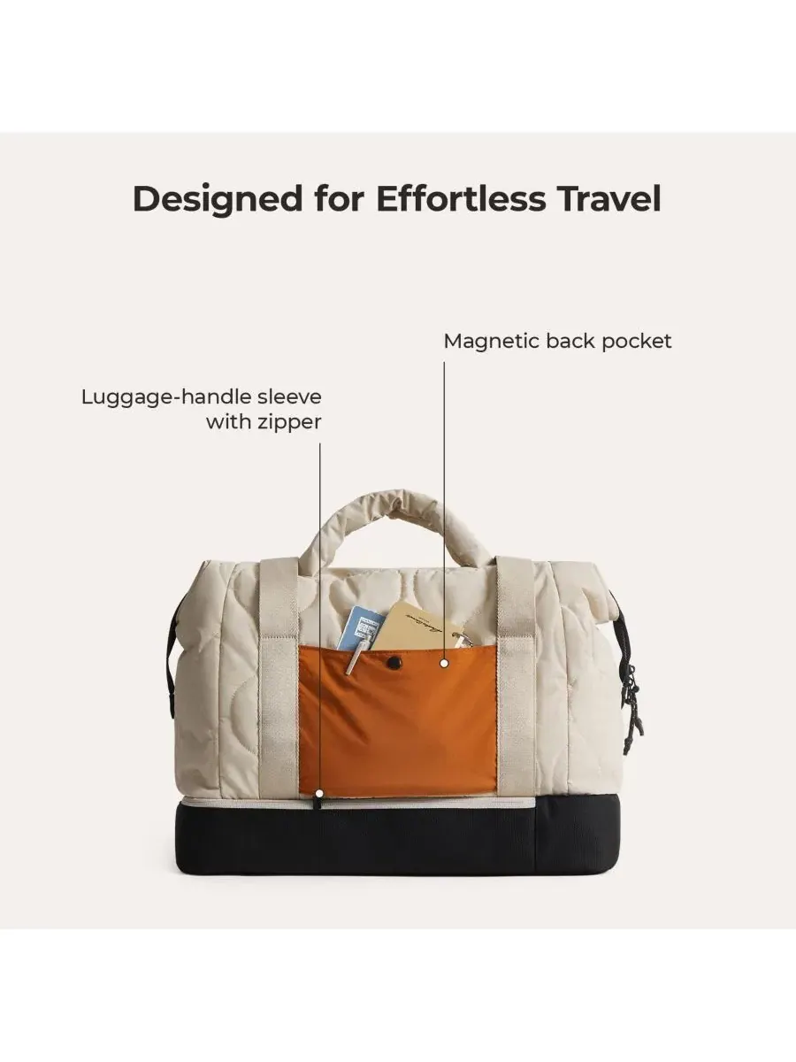 Сумка для ноутбука Walker 34 л с отделением для обуви, цвет мандариновый Bagsmart, мандариновый — изображение 3 из 11
