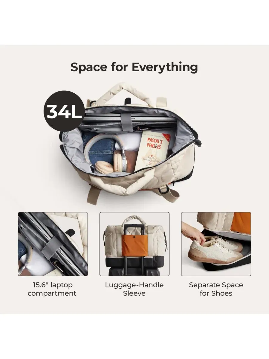 Сумка для ноутбука Walker 34 л с отделением для обуви, цвет мандариновый Bagsmart, мандариновый — изображение 4 из 11