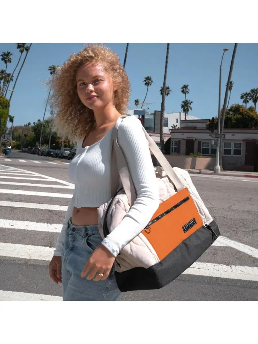 Сумка для ноутбука Walker 34 л с отделением для обуви, цвет мандариновый Bagsmart, мандариновый — изображение 7 из 11