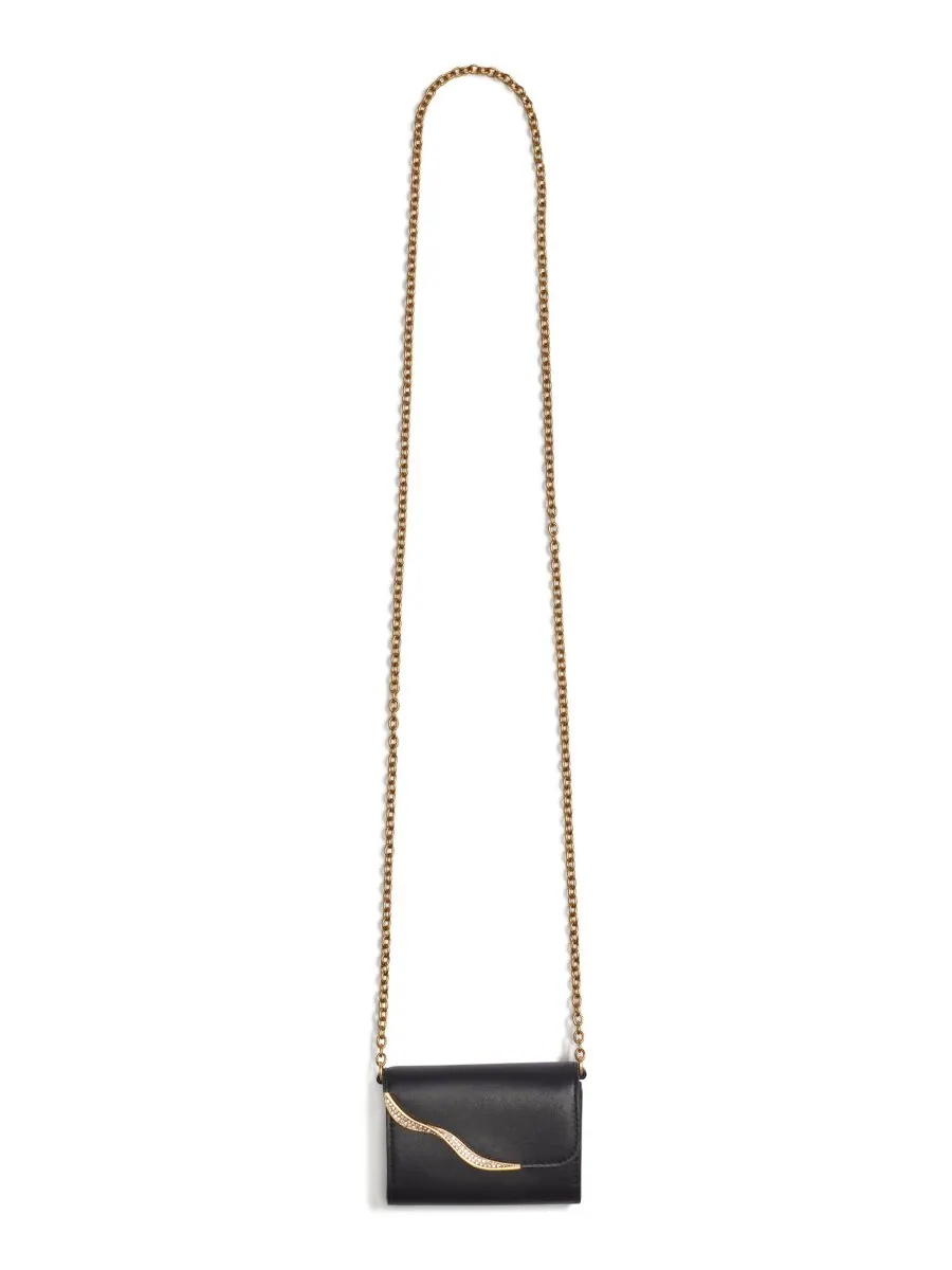 Женский кошелек Malverne Pave String Wallet Donna Karan New York — изображение 5 из 7, черный/золотистый