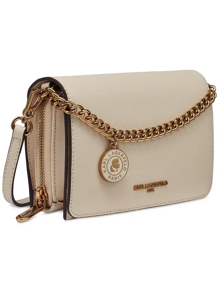Сумка Lourdes Crossbody с цепочным ремешком KARL LAGERFELD PARIS — изображение 2 из 4, коричневый/бежевый