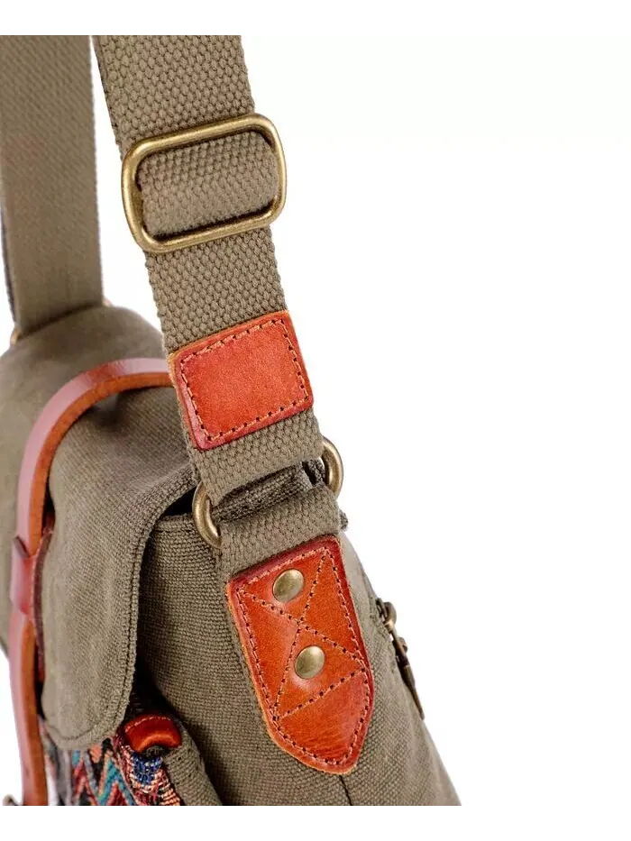 Сумка через плечо Four Season Canvas TSD BRAND — изображение 12 из 21, хаки
