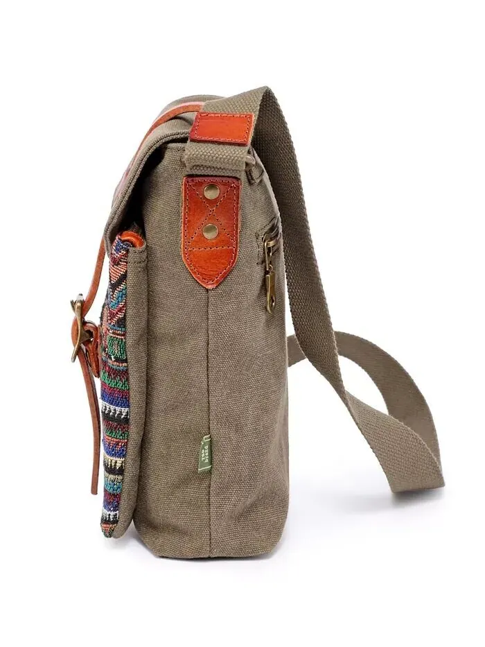 Сумка через плечо Four Season Canvas TSD BRAND — изображение 14 из 21, хаки