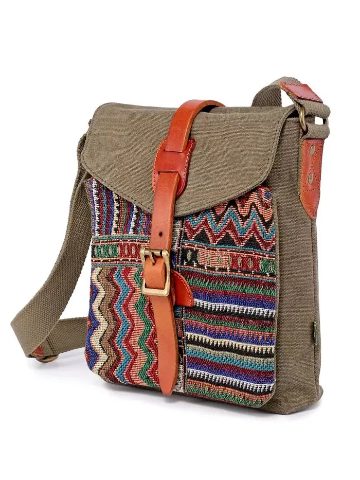 Сумка через плечо Four Season Canvas TSD BRAND — изображение 15 из 21, хаки