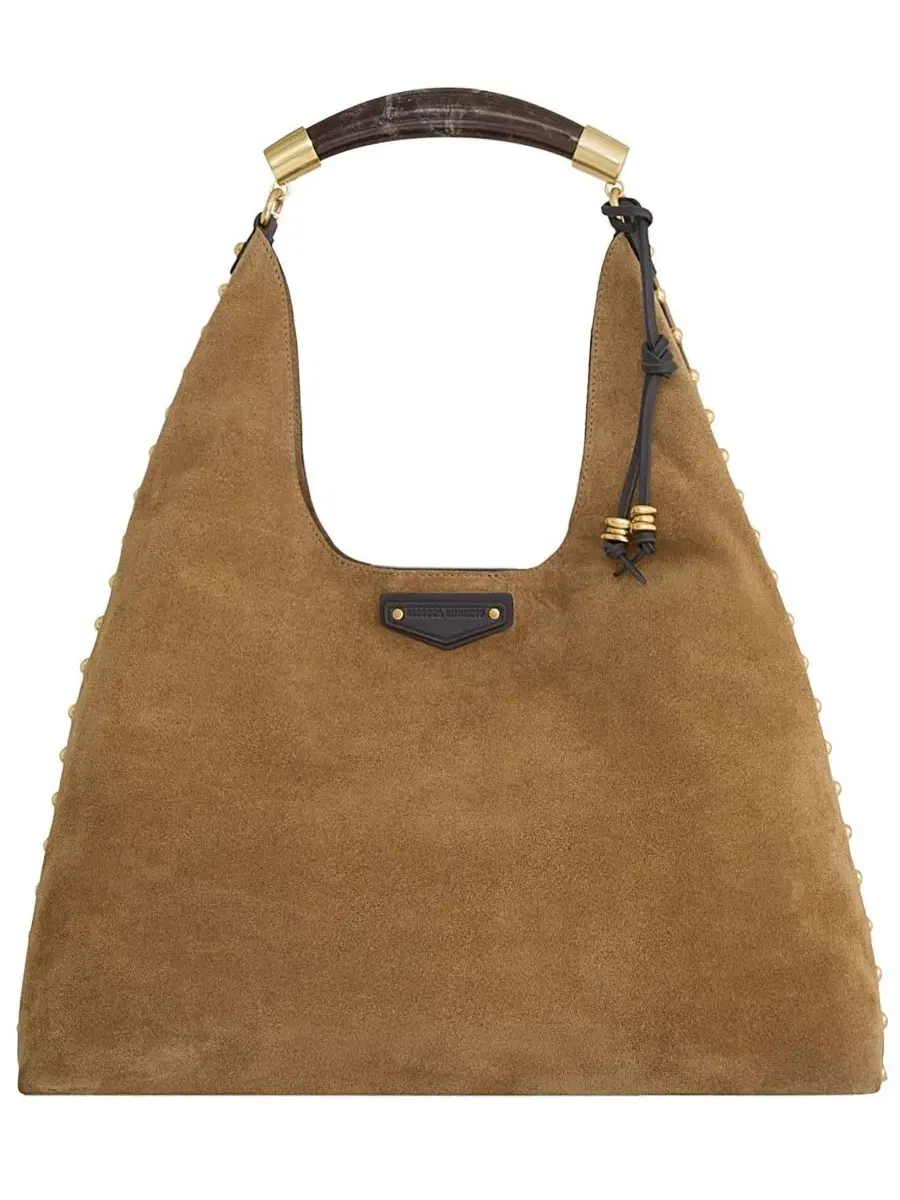 Сумка-хобо с металлической ручкой Nolita Large Hobo Handbag Rebecca Minkoff — изображение 1 из 3, орех