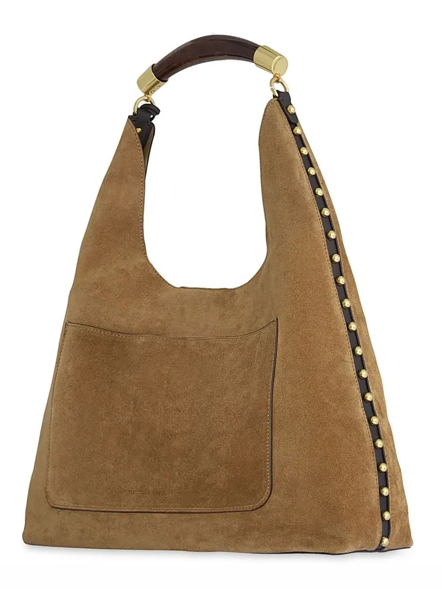 Сумка-хобо с металлической ручкой Nolita Large Hobo Handbag Rebecca Minkoff — изображение 2 из 3, орех