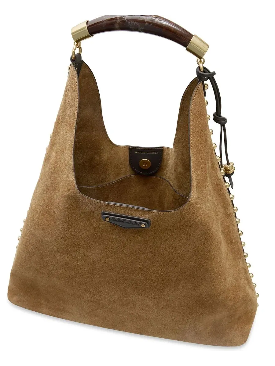 Сумка-хобо с металлической ручкой Nolita Large Hobo Handbag Rebecca Minkoff — изображение 3 из 3, орех