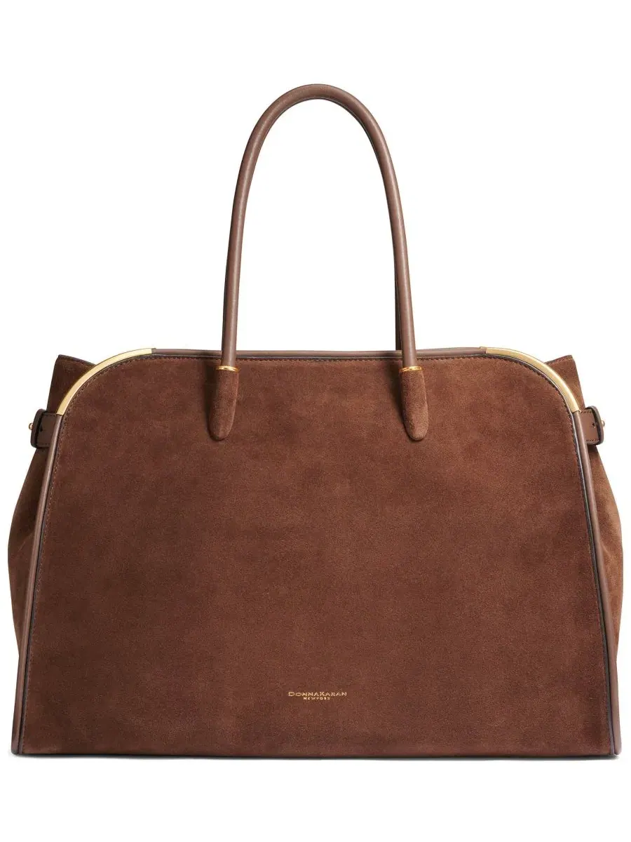 Сумка-сатчел Satin Suede Satchel Handbag Donna Karan New York — изображение 1 из 6, шоколад