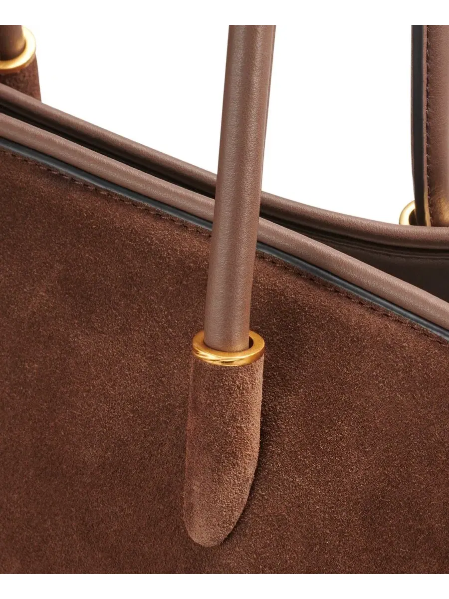 Сумка-сатчел Satin Suede Satchel Handbag Donna Karan New York — изображение 5 из 6, шоколад