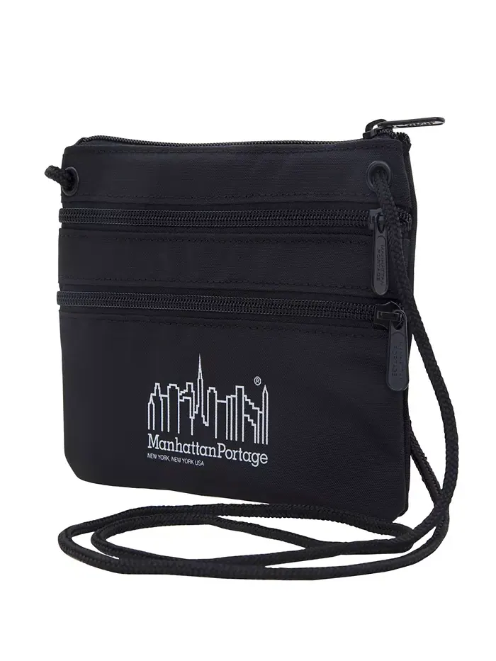 Тройная молния нагрудная сумка-кошелек Manhattan Portage — изображение 3 из 6, черный