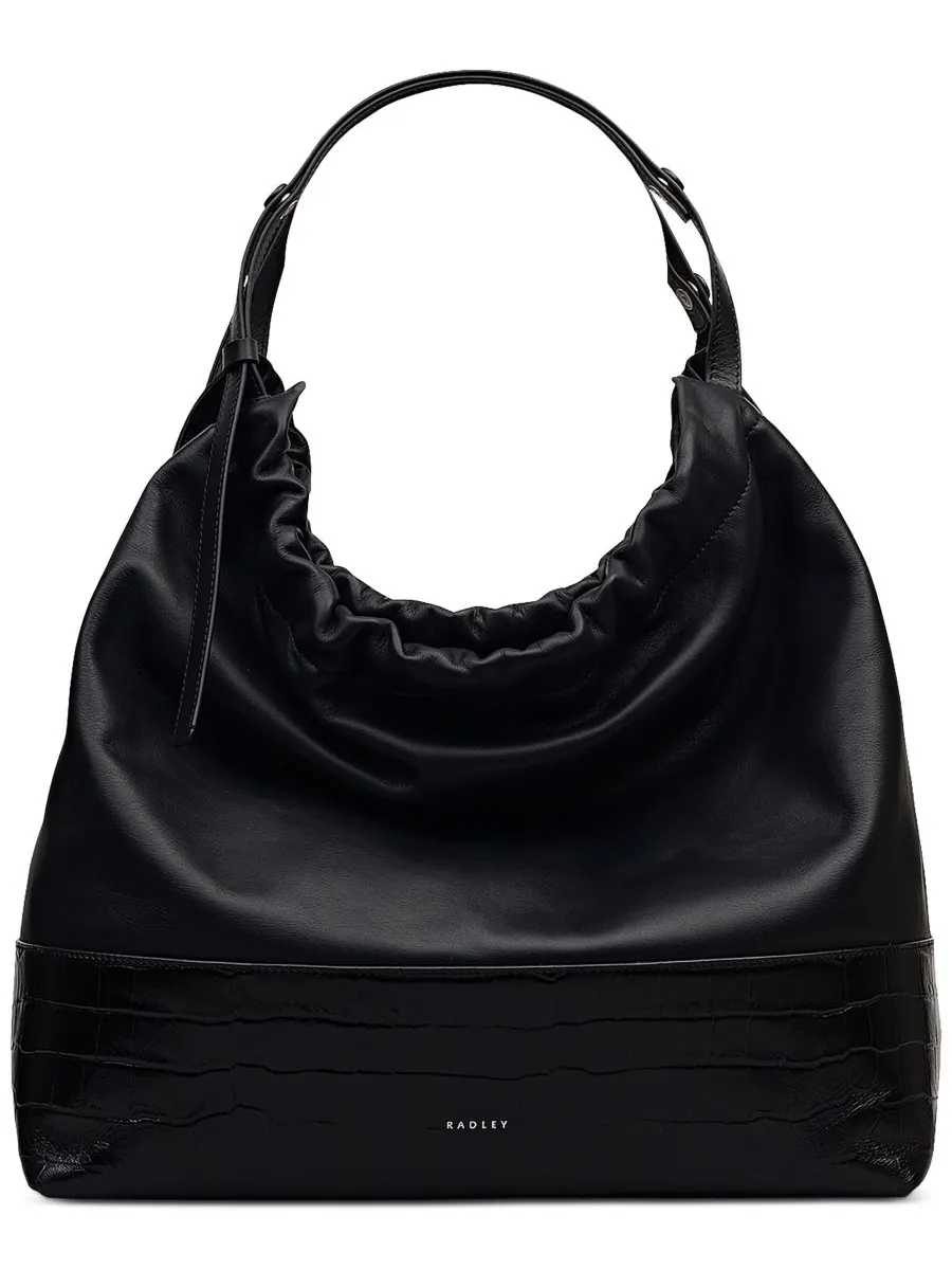 Большая кожаная сумка Portobello на завязках через плечо Radley London — изображение 1 из 4, черный
