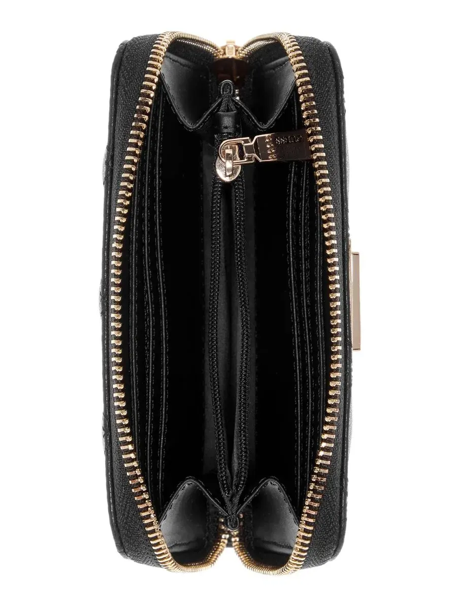 Кошелек Libby Medium Zip Around Wallet Guess — изображение 3 из 3, черный