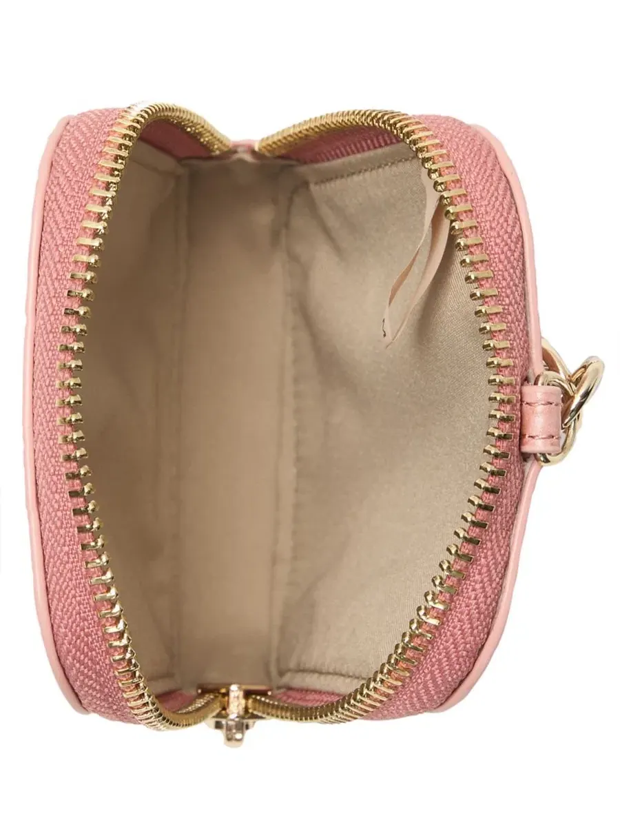 Мини-кошелек на молнии Katelynn Mini Leather Zip Coin Purse Brahmin — изображение 3 из 3, пудровый розовый
