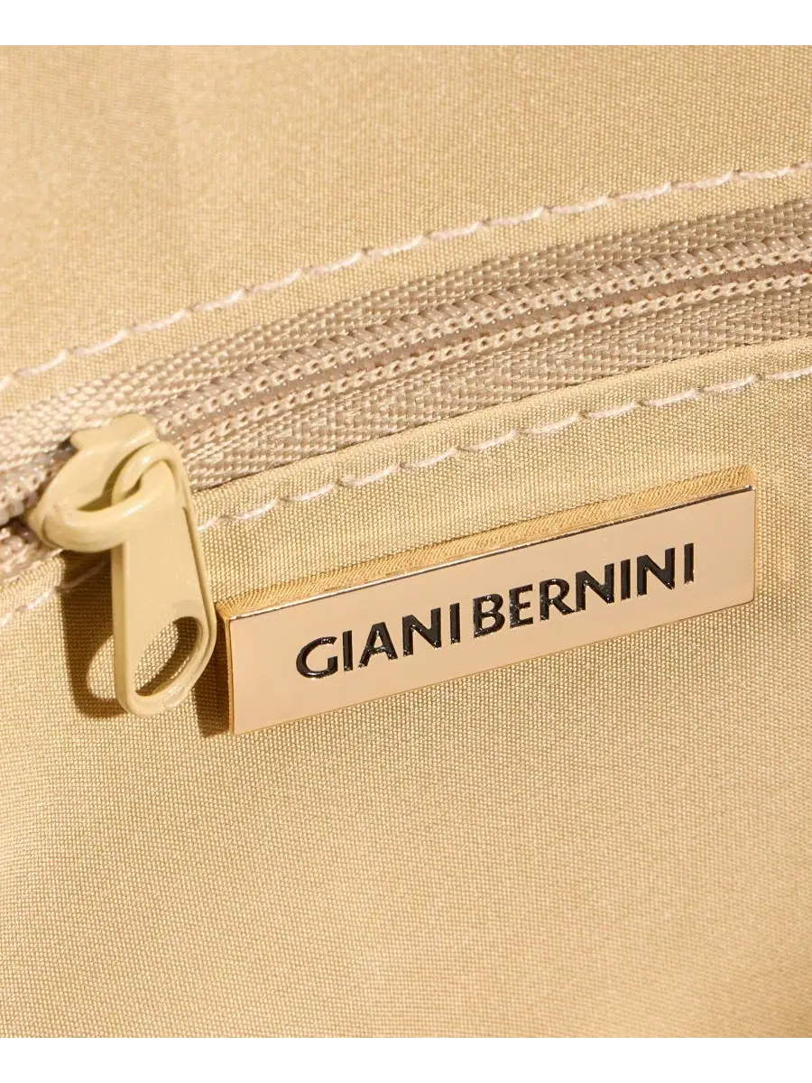 Сумка-мессенджер Belted Monogram из соломы Giani Bernini — изображение 7 из 7, натуральный/белый