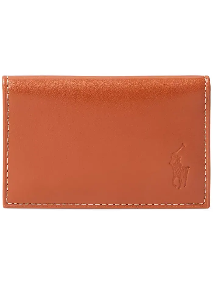 Мужской картхолдер из лакированной кожи Polo Ralph Lauren