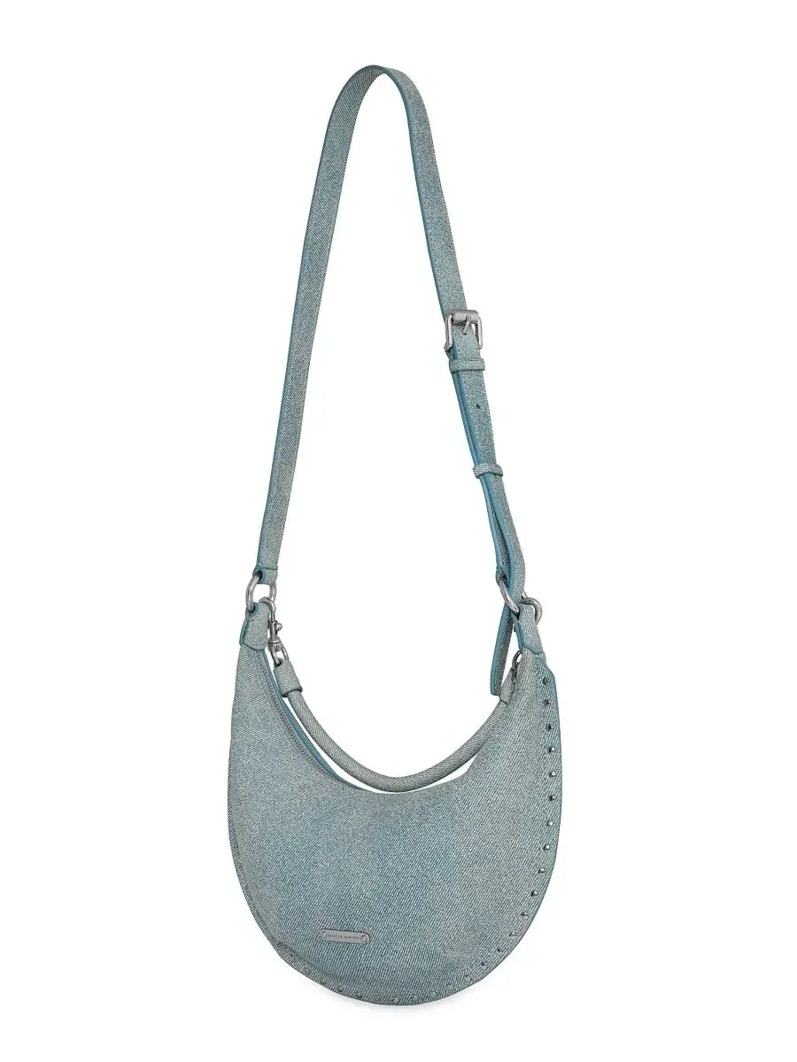 Сумка через плечо Darren Crescent Medium Rebecca Minkoff — изображение 2 из 3, джинсовый синий