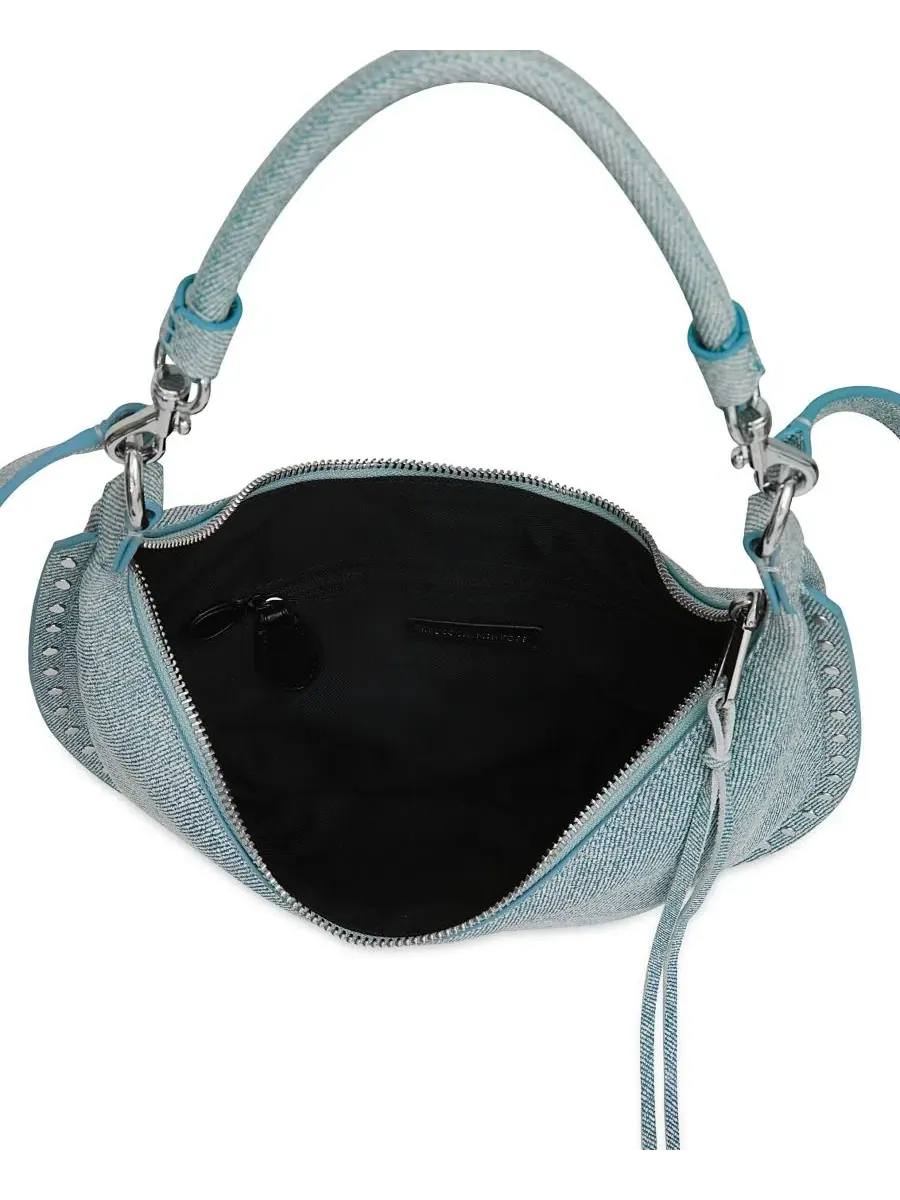 Сумка через плечо Darren Crescent Medium Rebecca Minkoff — изображение 3 из 3, джинсовый синий